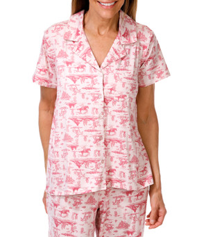 Thumbnail 2: Jessica Simpson Women's 2 Pc Western Print Pajama Pants Set 