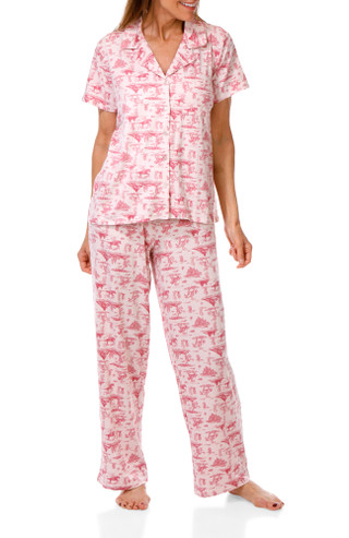 Thumbnail 1: Jessica Simpson Women's 2 Pc Western Print Pajama Pants Set 