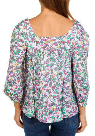 Thumbnail 2: Hope & Harlow Women's 3/4 Sleeve Woven Top 