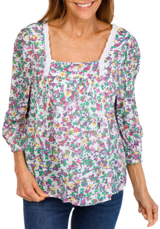 Thumbnail 1: Hope & Harlow Women's 3/4 Sleeve Woven Top 