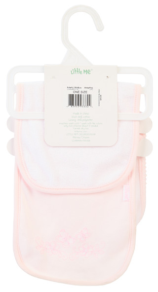 Thumbnail 3: Little Me Baby Girls 3 Pc Bib & Burp Set 