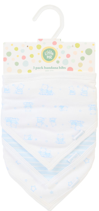 Thumbnail 1: Little Me 3 Pk Bandana Baby Bibs  