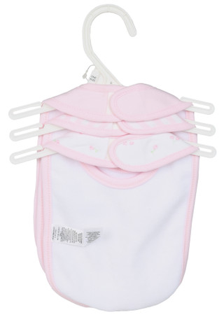 Thumbnail 2: Little Me Baby Girls 3 Pk Bibs 