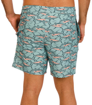 Thumbnail 3: Quiksilver Men's Fish Print Swim Shorts  