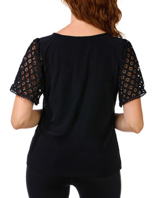 Thumbnail 2: Women's Crochet Sleeve Top 