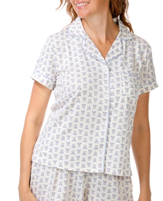 Thumbnail 2: Laura Ashley Women's 2 Pc Pajama Shorts Set 