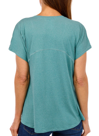 Thumbnail 2: Free Country Free Country Womens Short Sleeve Heather Active Top 