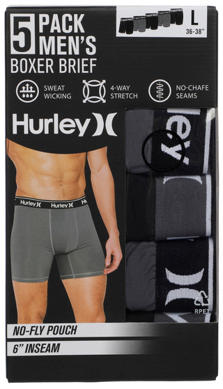 Thumbnail 1: Hurley Men's 5 Pk Boxer Briefs 