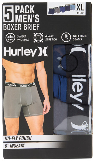 Thumbnail 2: Hurley Men's 5 Pk Boxer Briefs 