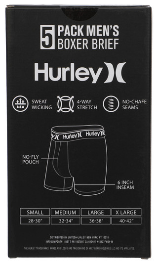 Thumbnail 2: Hurley Men's 5 Pk Boxer Briefs 