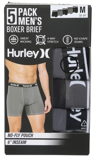 Thumbnail 1: Hurley Men's 5 Pk Boxer Briefs 