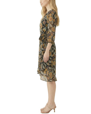 Thumbnail 3: Ny Collection Petite Chiffon Handkerchief Hem Midi Dress 