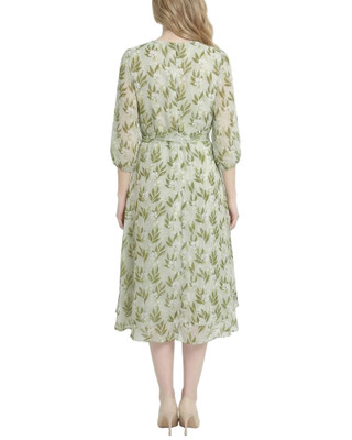 Thumbnail 2: Ny Collection Women's Chiffon Handkerchief Hem Midi Dress 