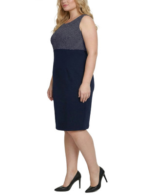 Thumbnail 6: Ny Collection Plus  2 Pc. Sheath Dress & Textured Cropped Jacket Set 
