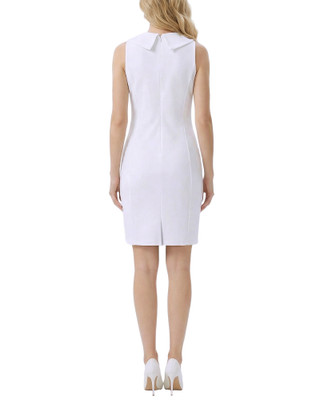 Thumbnail 4: Ny Collection Petite Solid Wide Shawl Collar Sleeveless Dress 