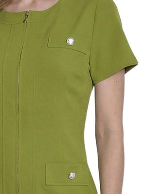 Thumbnail 2: Ny Collection Women's Solid Pleat Hem Short Sleeve Dress 