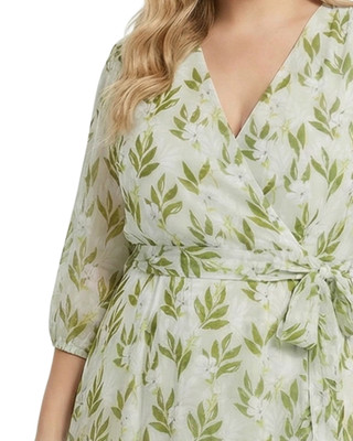 Thumbnail 2: Ny Collection Plus Chiffon Handkerchief Hem Midi Dress 