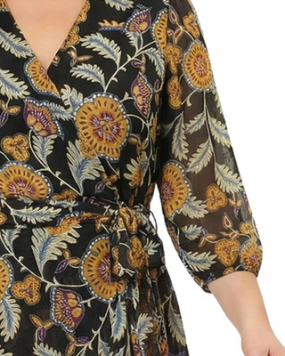 Thumbnail 4: Ny Collection Plus Chiffon Handkerchief Hem Midi Dress 