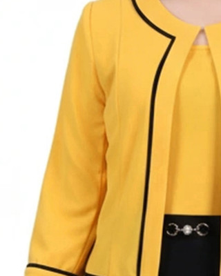 Thumbnail 3: Ny Collection Petite 2 Pc. Color Block Sheath Dress & Cropped Jacket Set 