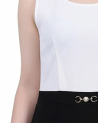 Thumbnail 3: Ny Collection Petite 2 Pc. Color Block Sheath Dress & Cropped Jacket Set 