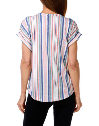 Thumbnail 2: Cure. Women's Stripe Print Top  