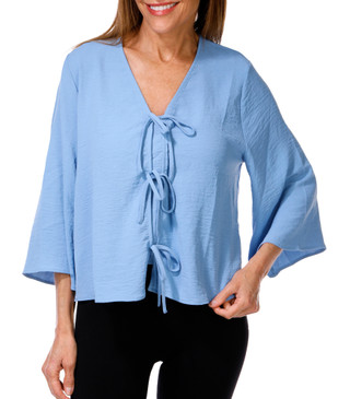 Thumbnail 1: Adrianna Papell Women's Solid Tie Front Top  