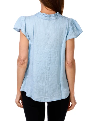 Thumbnail 2: ADRIENNE VITTADINI Women's Ruffle Sleeve Button Down Top  