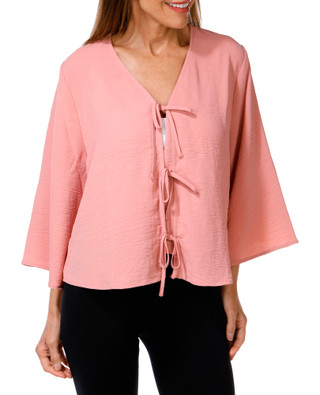 Thumbnail 1: Adrianna Papell Women's Solid Tie Front Top  