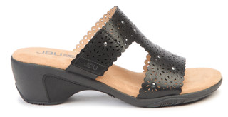 Thumbnail 3: JBU Women's Sanya Studded Perforated Wedge Sandals 