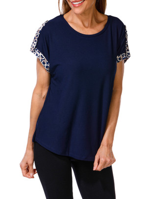 Thumbnail 1: Vintage Rose Women's Cuff Sleeve Top  