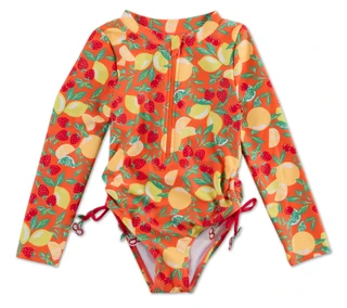 Thumbnail 1: Nicole Miller Little Girls Strawberry Print One Piece Swimsuit  