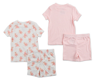 Thumbnail 2: SECONDARY Toddler Girls 4 Pc Pajama Shorts Set  