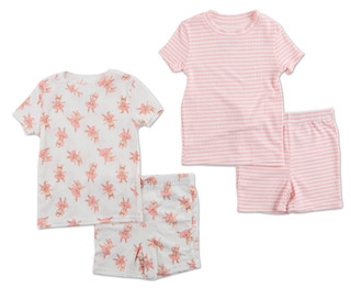 Thumbnail 1: SECONDARY Toddler Girls 4 Pc Pajama Shorts Set  