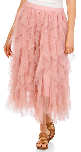 Thumbnail 4: WD NY Women's Tiered Mesh Ruffled Skirt 
