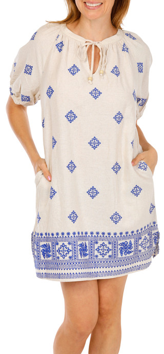 Thumbnail 1: FIGUEROA & FLOWER Women's Embroidered Peasant Dress  