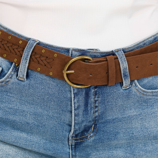 Thumbnail 2: Royalty Women's 5 Pocket Jean Shorts with Belt 