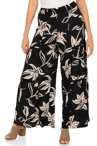 Thumbnail 1: ROMANTIC GYPSY Women's Crochet Tier Gauze Pants 