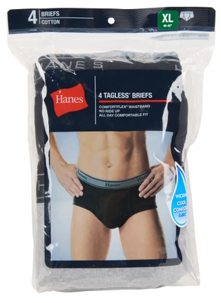 Thumbnail 1: Hanes Men's 4 Pk Tagless Cool Comfort Briefs  