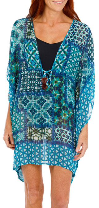 Thumbnail 1: Bleu Rod Beattie Women's Tie-Dye Caftan Swim Cover-Up 