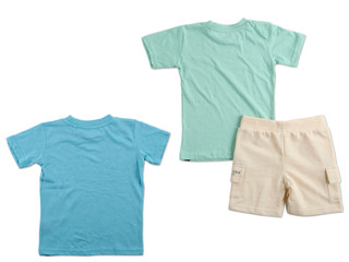Thumbnail 2: Kenneth Cole Little Boys 3 Pc Tee & Shorts Set 