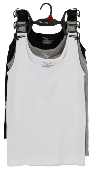 Thumbnail 1: Skinnygirl Women's 3 Pk Ribbed Seamless Layering Tanks 