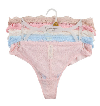 Thumbnail 1: Jessica Simpson Women's 5 Pk Lacey Thong Panties 