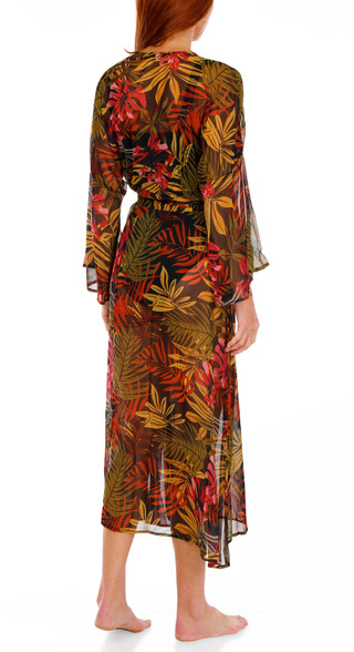 Thumbnail 2: AMERICA AND BEYOND Women's Rihana Leaf Swim Cover-Up Dress 