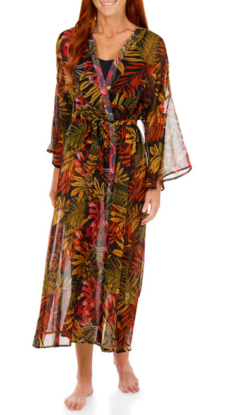 Thumbnail 1: AMERICA AND BEYOND Women's Rihana Leaf Swim Cover-Up Dress 