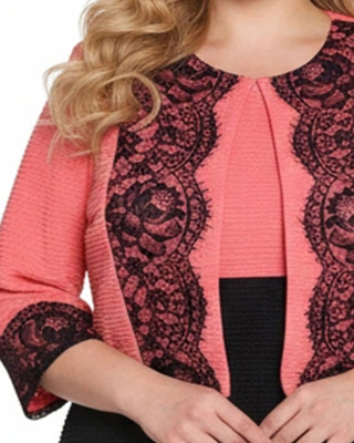 Thumbnail 5: Ny Collection Plus 2 Pc. Ponte Cropped Jacket & Dress Set 