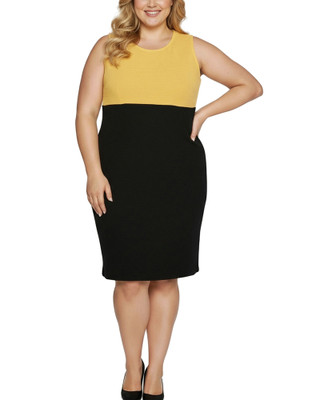 Thumbnail 4: Ny Collection Plus 2 Pc. Ponte Cropped Jacket & Dress Set 