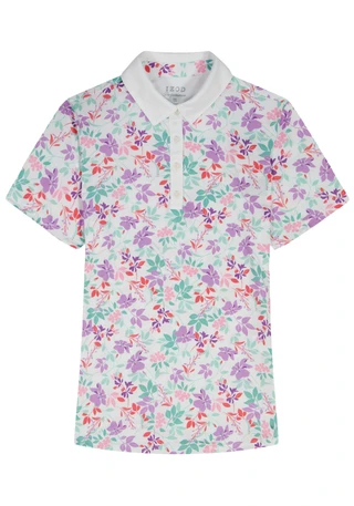 Thumbnail 3: IZOD Women's Active Cosmo Floral Ally Golf Polo Top 