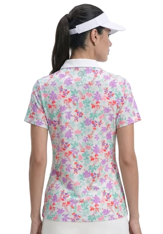 Thumbnail 4: IZOD Women's Active Cosmo Floral Ally Golf Polo Top 