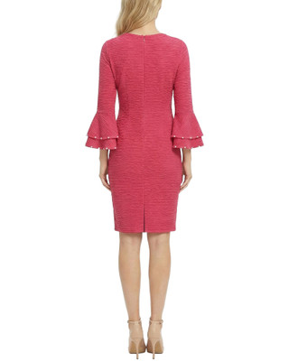 Thumbnail 4: Ny Collection Women's Solid Textured Knit Bell Sleeve Dress 