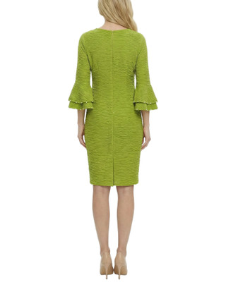Thumbnail 4: Ny Collection Women's Solid Textured Knit Bell Sleeve Dress 